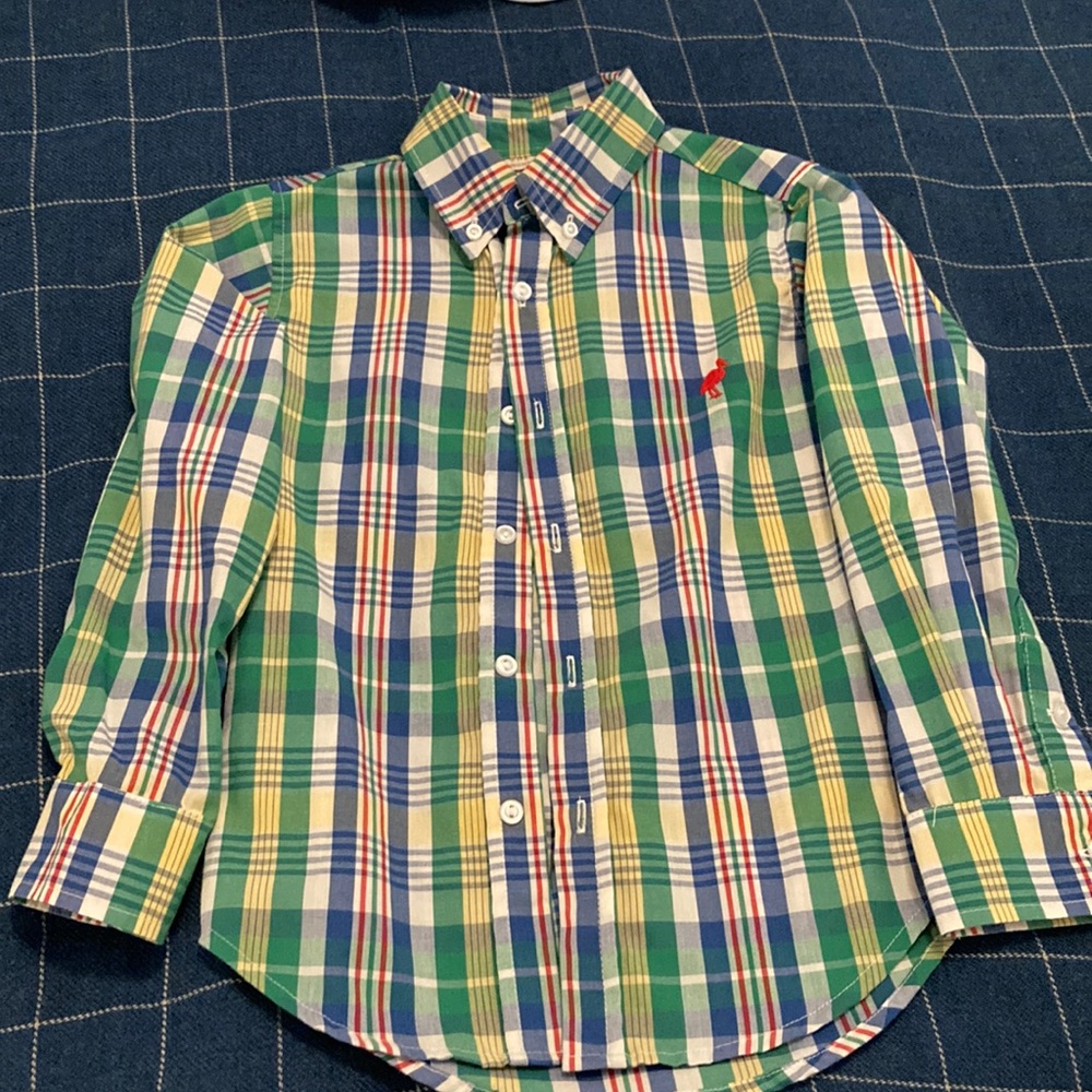 Beaufort Bonnet Dean’s List Dress Shirt in Primary School Plaid size 6